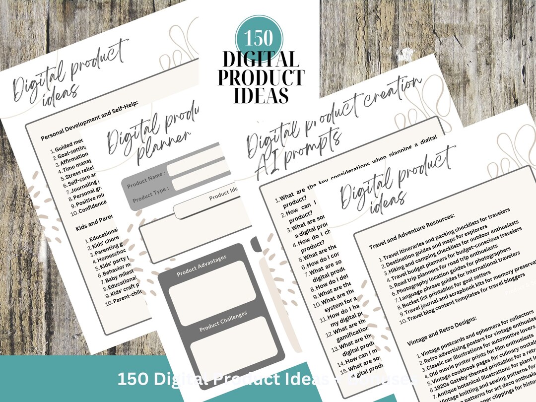 150 Digital Product Ideas for Etsy and Other Platforms Etsy