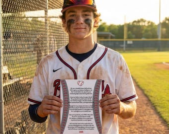 Sentimental Gifts for Graduation Senior Night Baseball Poem Digital Keepsake Custom Poem Heartwarming Gift Baseball Moms Idea Team Gift Idea
