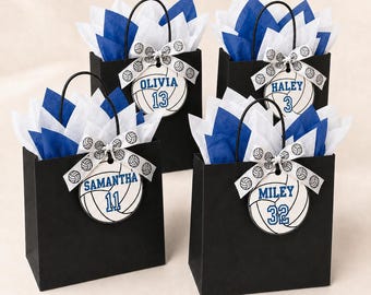 Presentetikett för volleyboll, seniorkväll, redigerbar 12 cm spelarnamn, utskrivbar Canvasmall, presentskåp för seniorlaget, säsongsslut