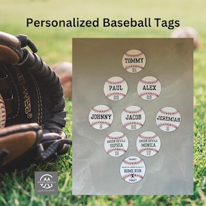 Baseball Hotel Sign Locker Decoration Name Tag Baseball Printable Sign Baseball Game Day Sign Customize Canva Template Baseball Team Mom 5&quot;
