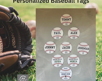 Baseball Hotel Sign Locker Decoration Name Tag Baseball Printable Sign Baseball Game Day Sign Customize Canva Template Baseball Team Mom 5"
