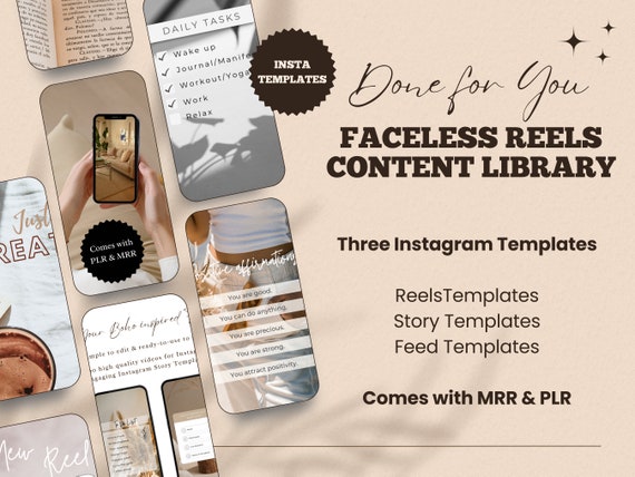 Instagram Reels Faceless Guide Faceless Videos for Reels Faceless Content  Library Digital Marketing Reels Faceless Reels Content 