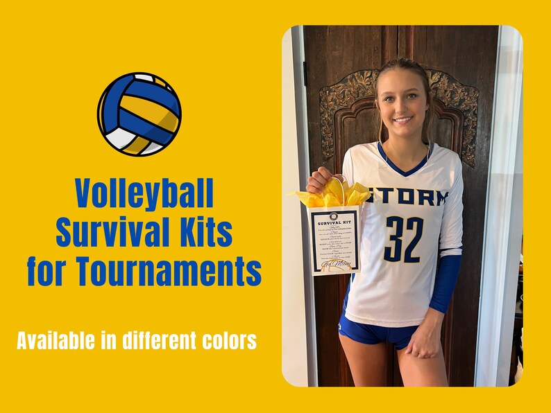 Volleyball Survival Kit Volleyball Team Gifts Survival Kits Etsy