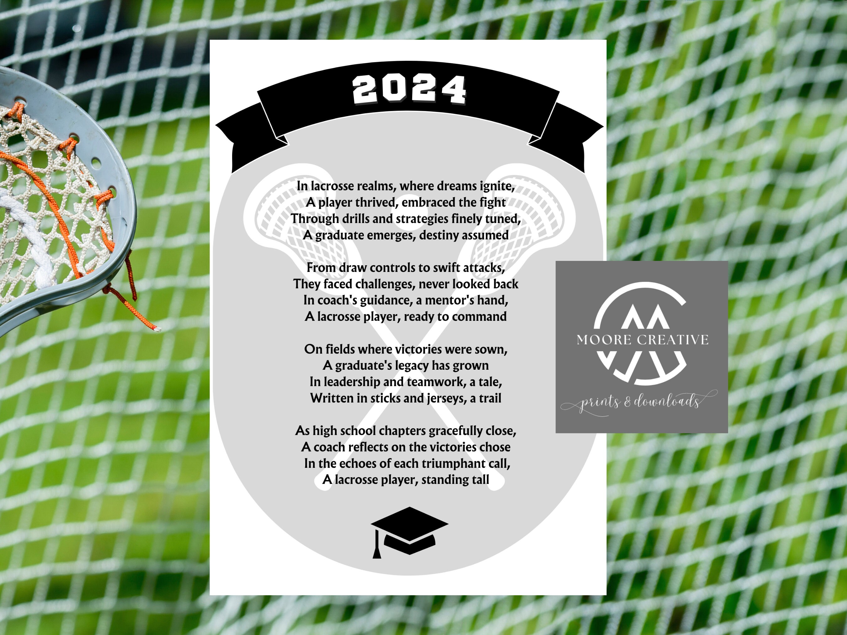 Senior Lacrosse Gift, Senior Lacrosse Mom Gift 2024, Custom Lacrosse