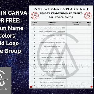 Pick A Date, Instant Download, Volleyball Calendar, Team Fundraiser, Editable Template, Sports Fundraiser, Fundraising Ideas, Fundraisers