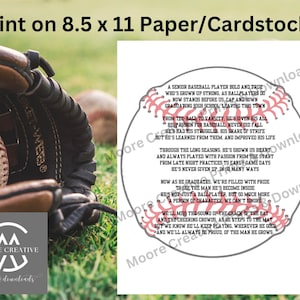 Prezent na ukończenie szkoły baseballowej dla seniorów | Prezenty na baseball dla seniorów | Prezent na baseball dla seniorów w szkole średniej | Pobierz | Mama drużyny | Prezenty dla drużyny baseballowej