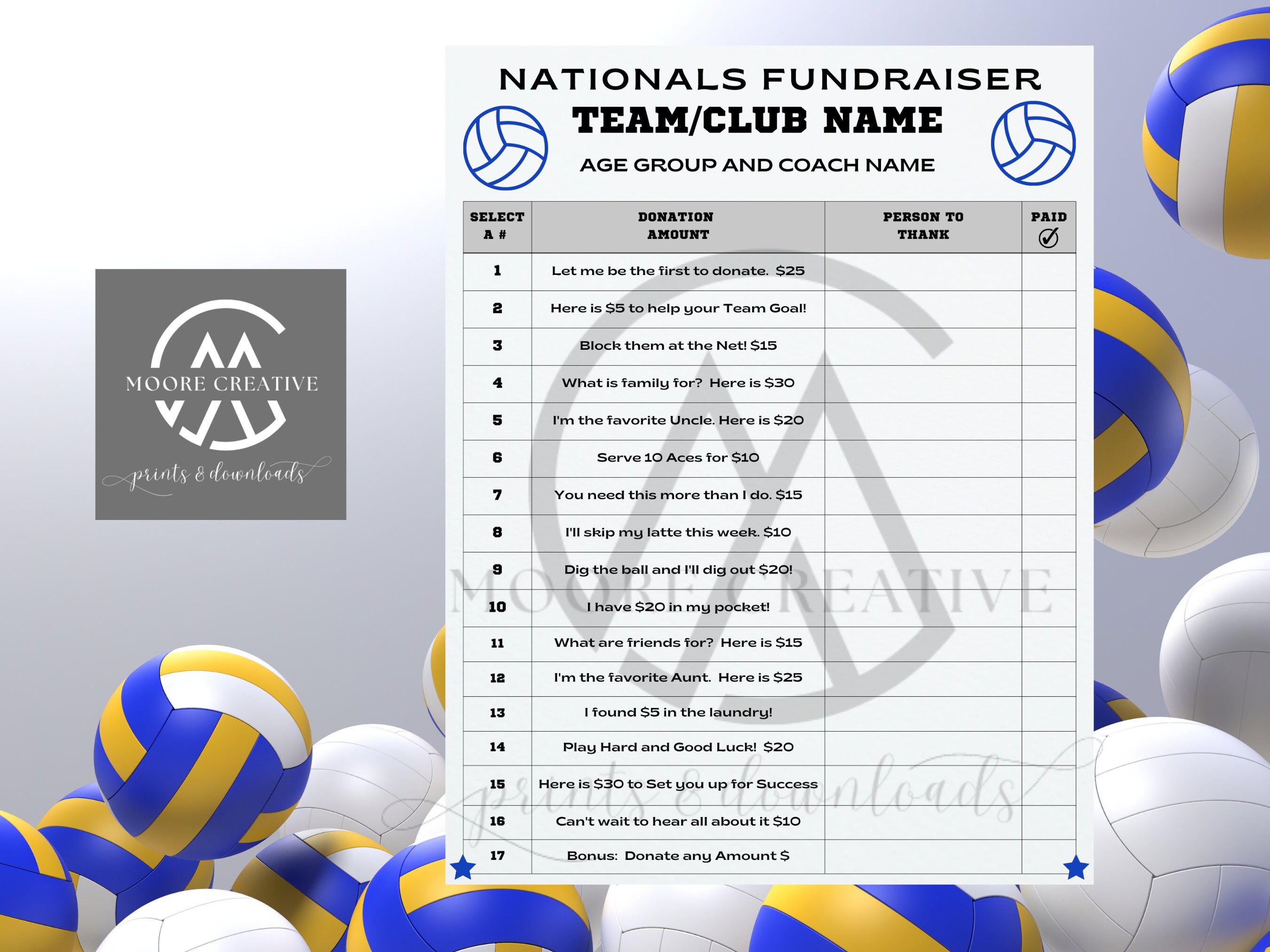 Editable Volleyball Fundraiser Flyer Template, Sport Fundraiser, Canva