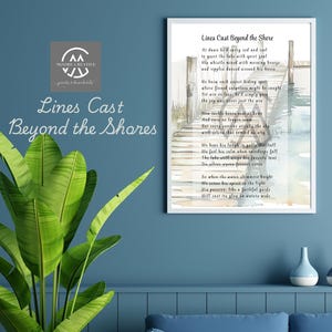 Gone Fishing Poem Printable, Memorial Tribute for Fisherman, Sympathy Gift, Digital Download, Remembrance Art, Bereavement Keepsake, Fishing
