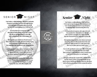 Senior Night | Senior Night Gift | Instant Download | Volleyball | Poem | Senior Gift Volleyball | Graduation Gift | Class of 2025 | Grads