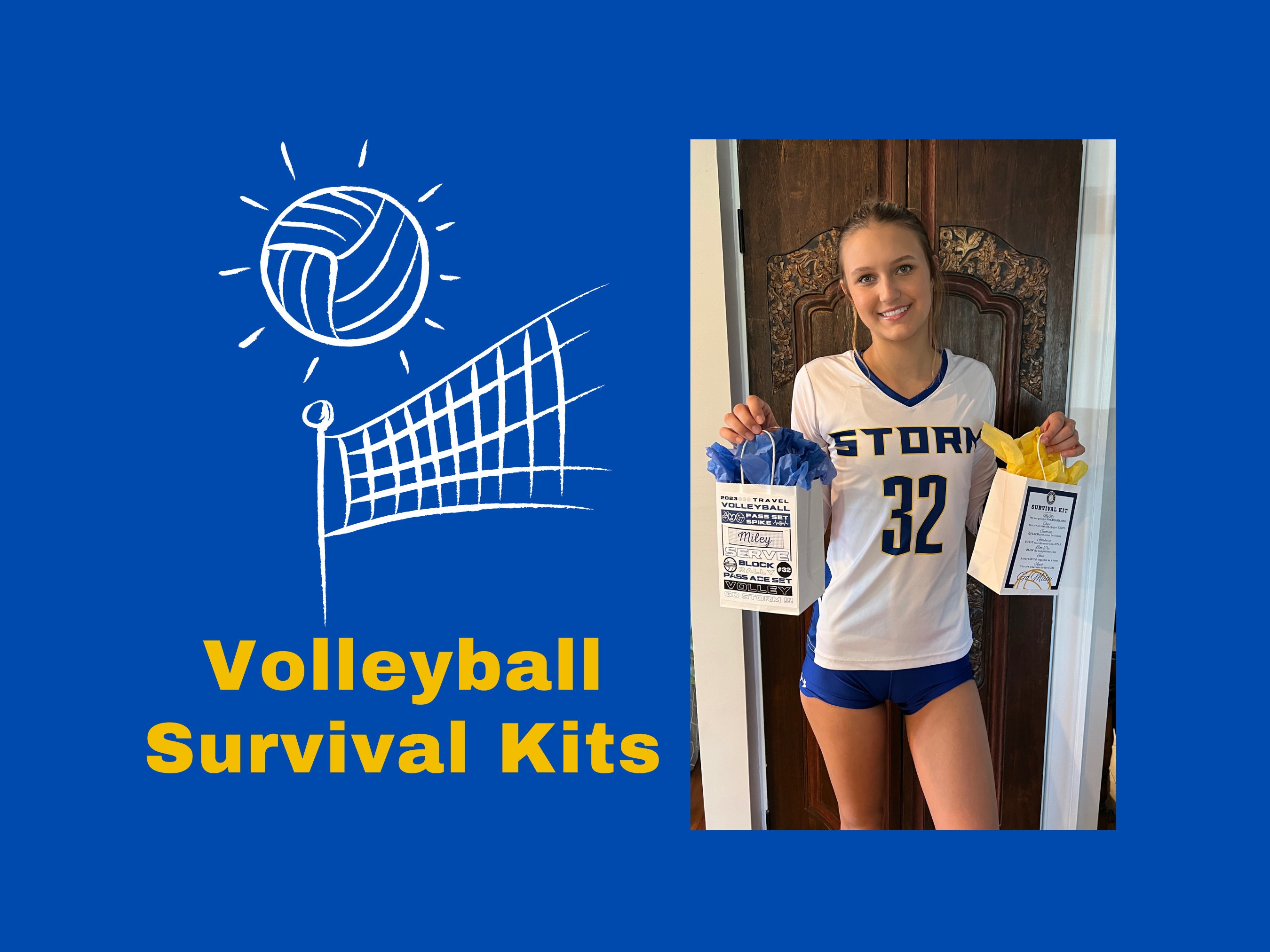 Volleyball Survival Kit Volleyball Team Gifts Survival Kits Etsy