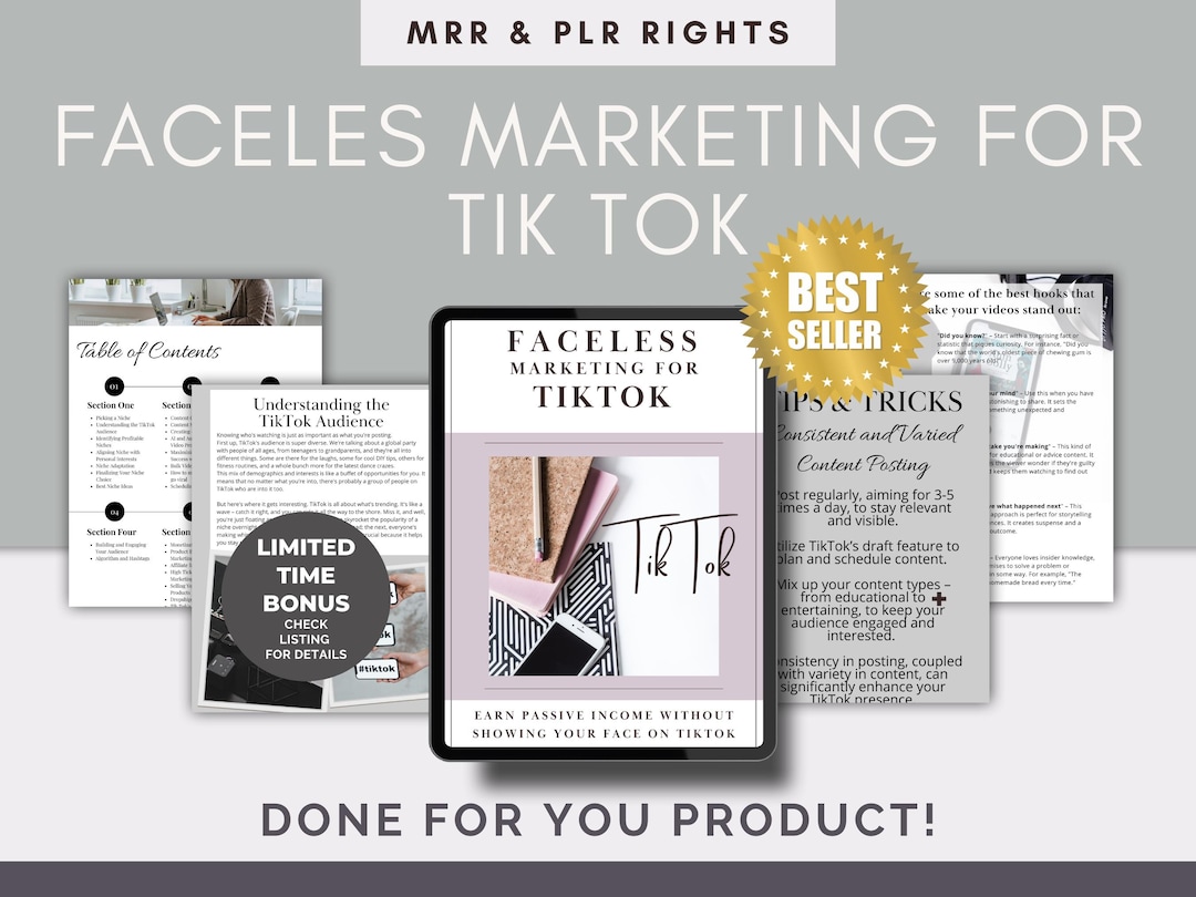 Faceless Tiktok Marketing Guide With Master Resell Right Ebook ...