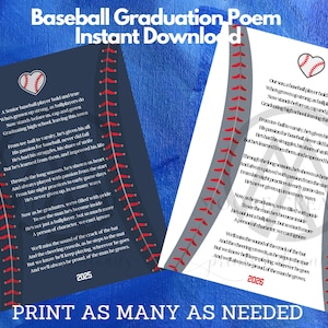 Senior Baseball Team Print | Instant Download | Baseball Team Instant Download Quote Sign Senior Gift Senior Gift Baseball | Graduation Gift