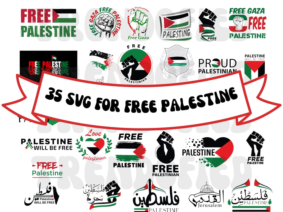 Free Palestine Bundle Muslim Freedom Palestine Svg, Flag Svg, Stop War ...