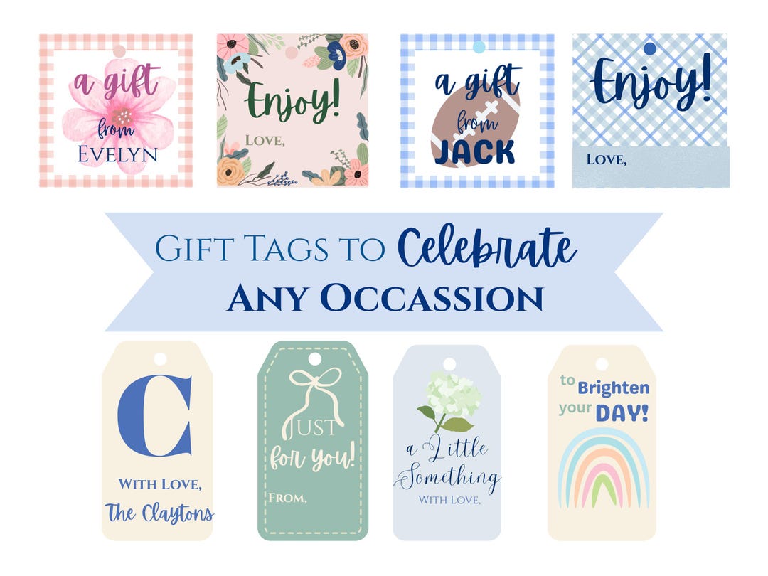 Printable Gift Tags: Editable Canva Template (digital Download) - Etsy
