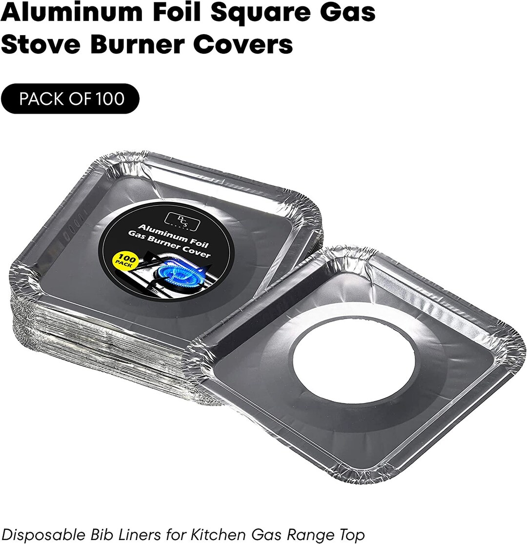 Aluminum Foil Square Gas Stove Burner Covers Pack of 100 Etsy