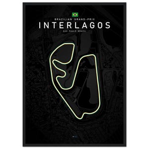 F1 Brasiliens Grand Prix Interlagos bankartaaffisch - Ramar tillgängliga - A3/A2/A1 stående