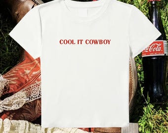 Cool it Cowboy t-shirt bébé, t-shirt bébé cowboy, t-shirt bébé 4 juillet, t-shirt vintage, t-shirt bébé rétro, t-shirt western vintage graphique