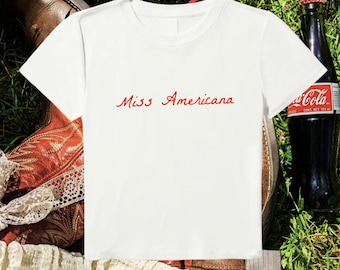 T-shirt bébé Miss Americana, t-shirt bébé américain, t-shirt bébé 4 juillet, t-shirt vintage, t-shirt bébé rétro, t-shirt western vintage graphique