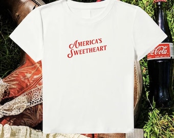 T-shirt bébé chérie de l'Amérique, t-shirt bébé américain, t-shirt bébé 4 juillet, t-shirt vintage, t-shirt bébé rétro, t-shirt western vintage graphique