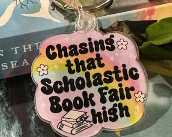 Book Lovers Keychain/ Bookish Gifts/Scholastic Book Fair/