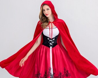 Women Halloween Costume Little Red Riding Hood I Halloween Clothes I Festival Clothing