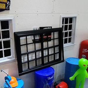 ECB 3D Printing 1/24 or 1/25 Scale Double Windows For Garage or House  Dioramas (2) G scale