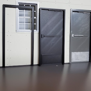Impression 3D ECB pour porte de magasin à l'échelle 1/24 ou 1/25 pour dioramas de garage ou de maison (1) échelle G