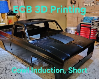 ECB 3D-printing 1/10 Clod Buster-inductiekap, kort