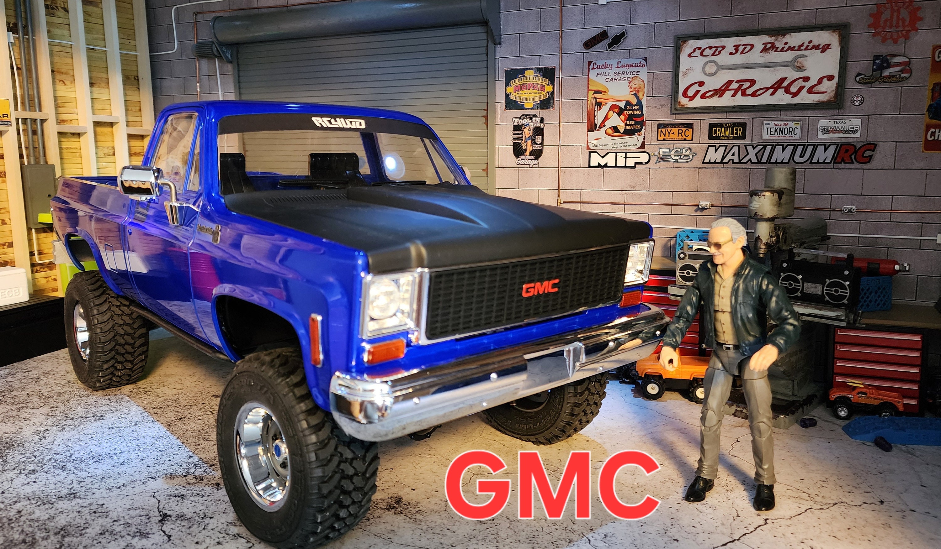 Parrilla GMC impresa en 3D por ECB para RC4WD K10 y Blazer