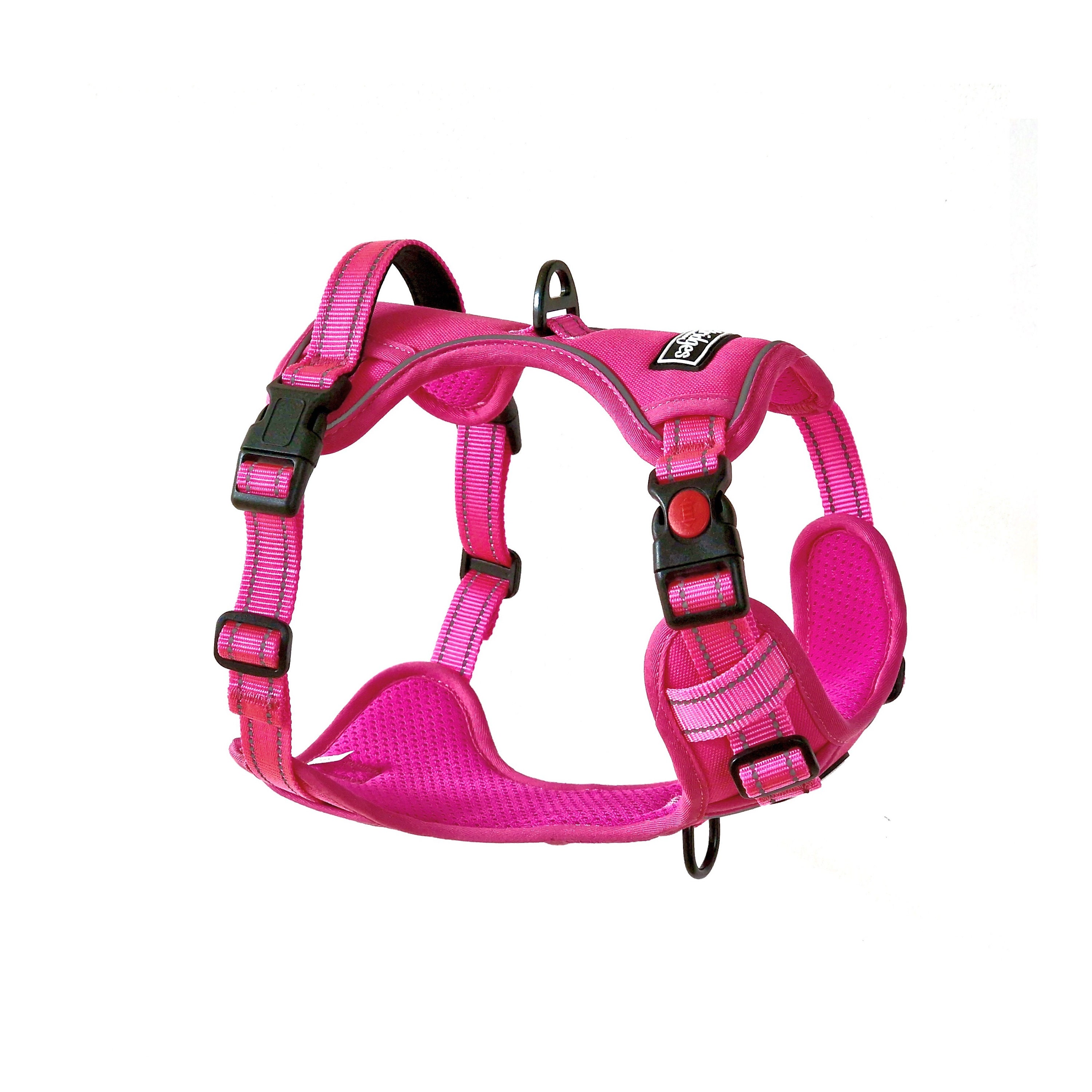 Barkridges Premium Dog Harness Adjustable Easy to wear No Pull Non Choke Chafing free Safety Reflective Comfortable Hot Pink Etsy