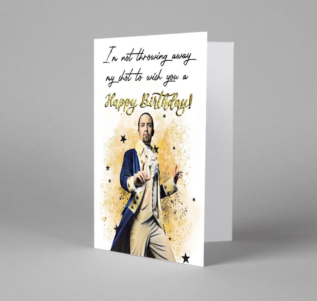 Alexander Hamilton Inspired Birthday Card Hamilton Inspired Birthday ...