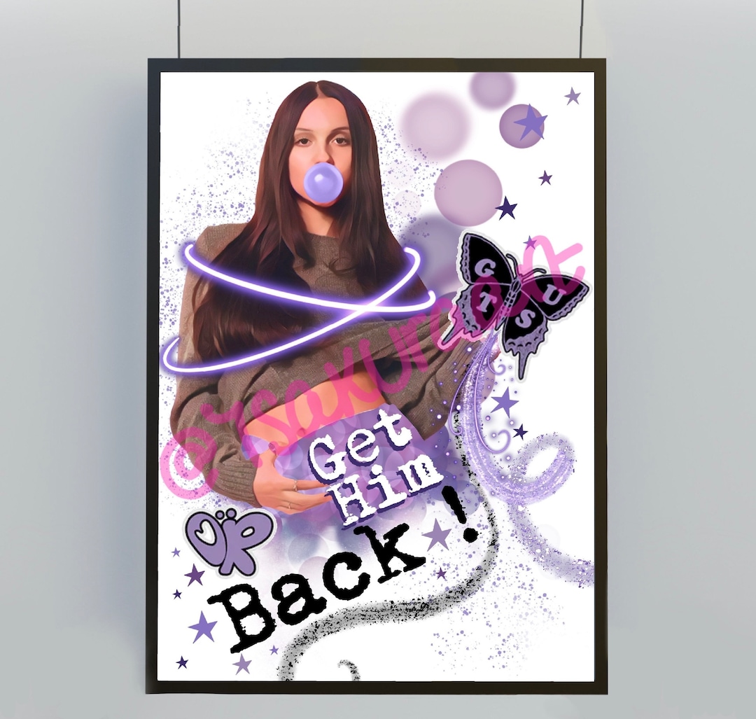 Olivia Rodrigo GUTS Inspired Art Print, Get Him Back Song Lyrics Inspired Poster Merch, Olivia R