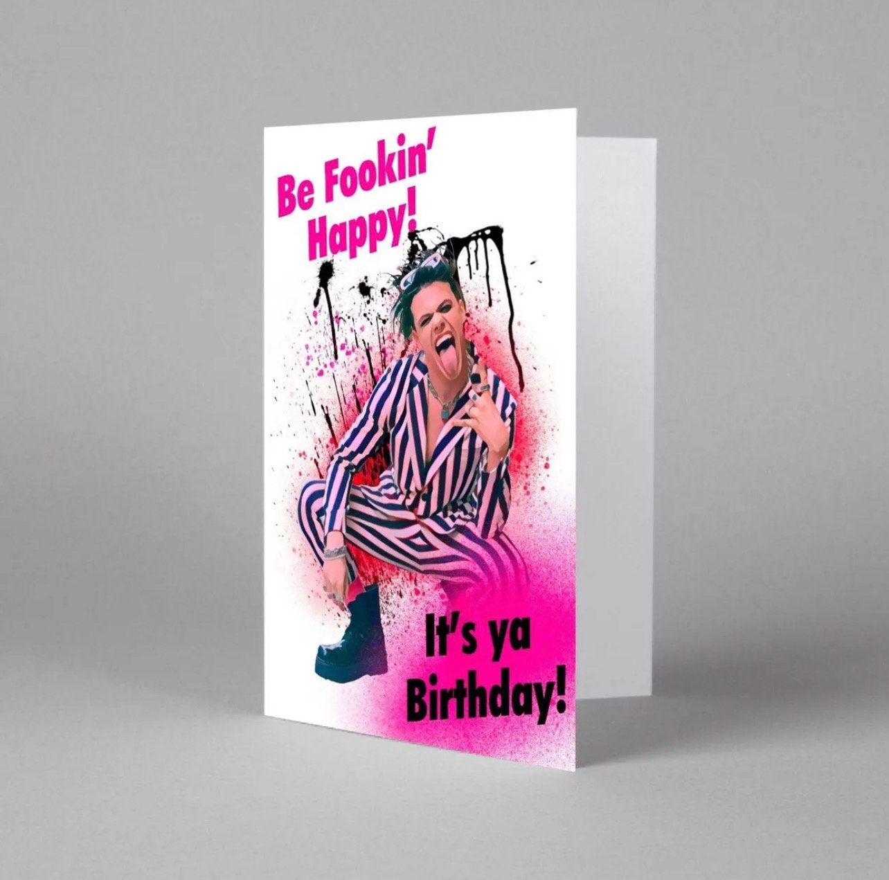 Yungblud Inspired Birthday Card, Yungblud Inspired Art Print Dom