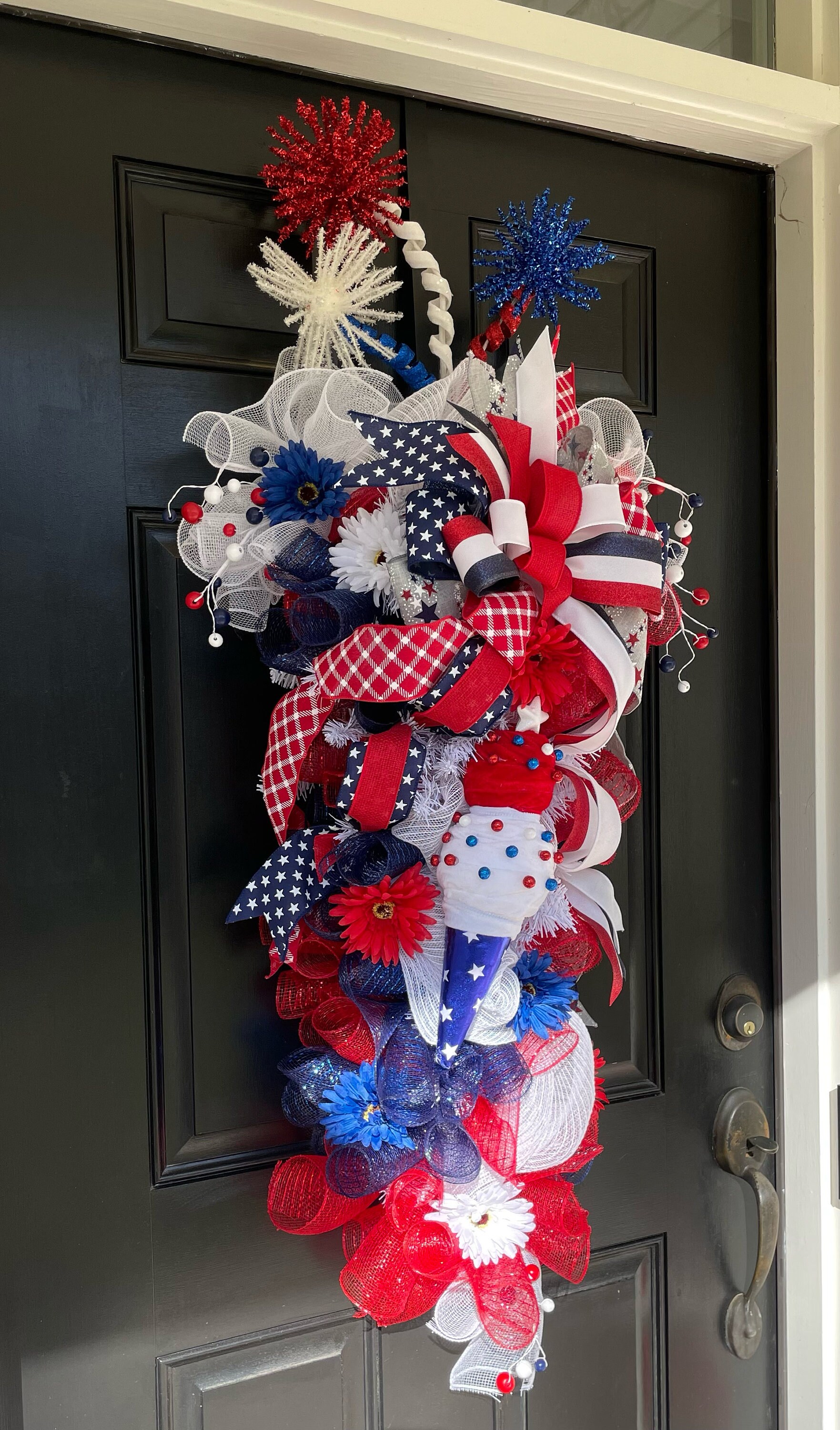 Extra-large Fourth of July Swag, July 4th Door Swag, July 4th Porch