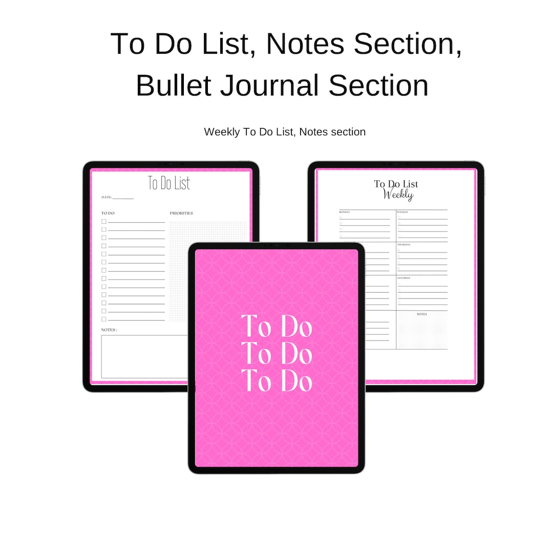 Weekly To Do List Daily To Do List Planner Productivity Etsy