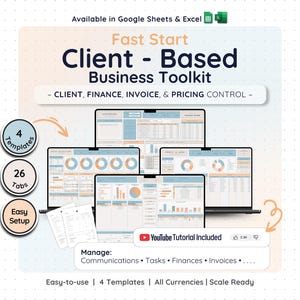 Kit di strumenti per l'avvio rapido di attività basate sui clienti / Modelli per contabilità, fatturazione, prezzi e monitoraggio dei clienti / Strumenti per piccole imprese
