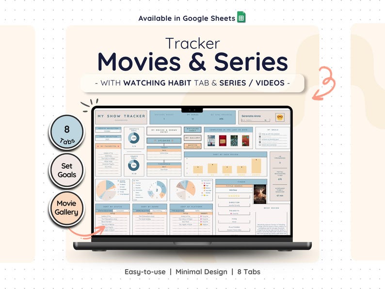 Movie Tracker Spreadsheet Google Sheets TV Series Watching Log Film ...
