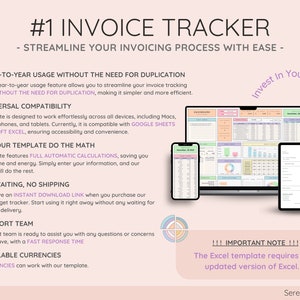 Elevate your invoicing, payment tracking, and client management capabilities with the top-notch Invoice Tracker template.