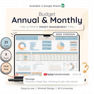 Budget Spreadsheet Google Sheets Annual Monthly Bill Tracker Subscription Manager Expense Financial Planner Savings Simple Template