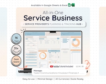 Client Management CRM Template Google Sheets Excel Small Business Tracker Invoice Task Bookkeeping Dashboard Financial Spreadsheet