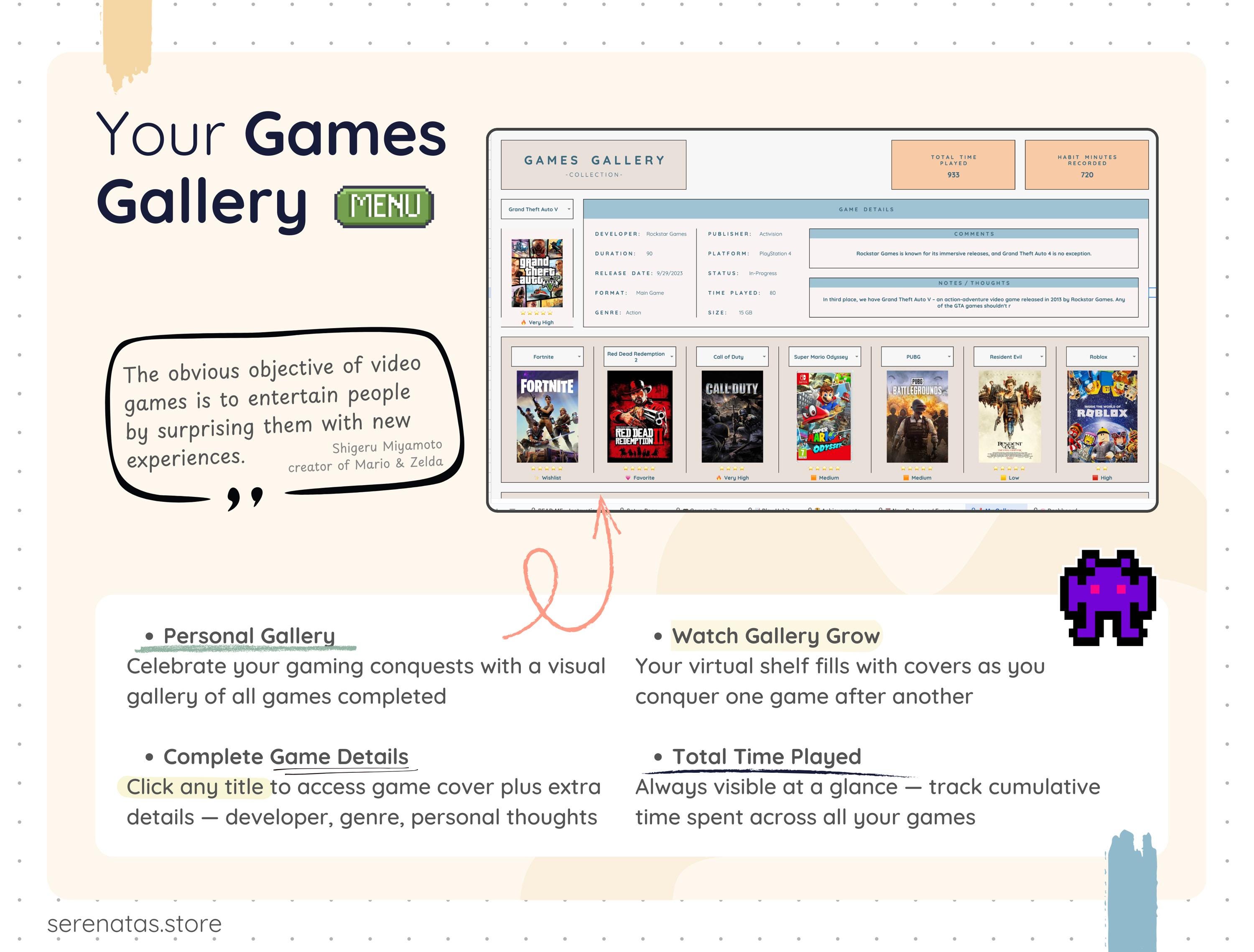 Game Collection Tracker Spreadsheet Google Sheets Gaming Log ...