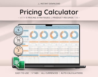 Profit Calculator Spreadsheet Google Sheets Excel Small Business Pricing Guide Revenue Cost Margin Analysis Template Seller Strategy