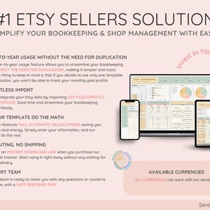 Why Choose Our Etsy Bookkeeping Template - Your Key to Financial Success. Simplify Your Etsy Shop Finances and Excel in Your Business.