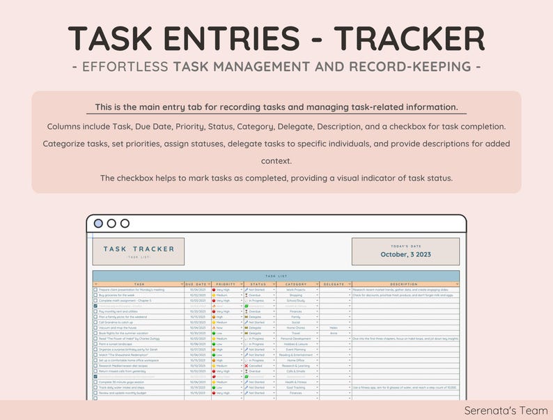 Productivity Planner Google Sheets Task Tracker Daily Weekly Schedule ...