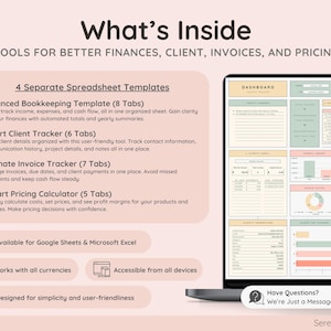 Freelancer Business Bundle Google Sheets Excel Client Management ...