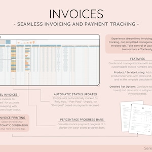 Simplify every aspect of invoice creation, tracking, and management with progress bars, payment status indicators, and detailed invoicing features in the Invoices Management tab.