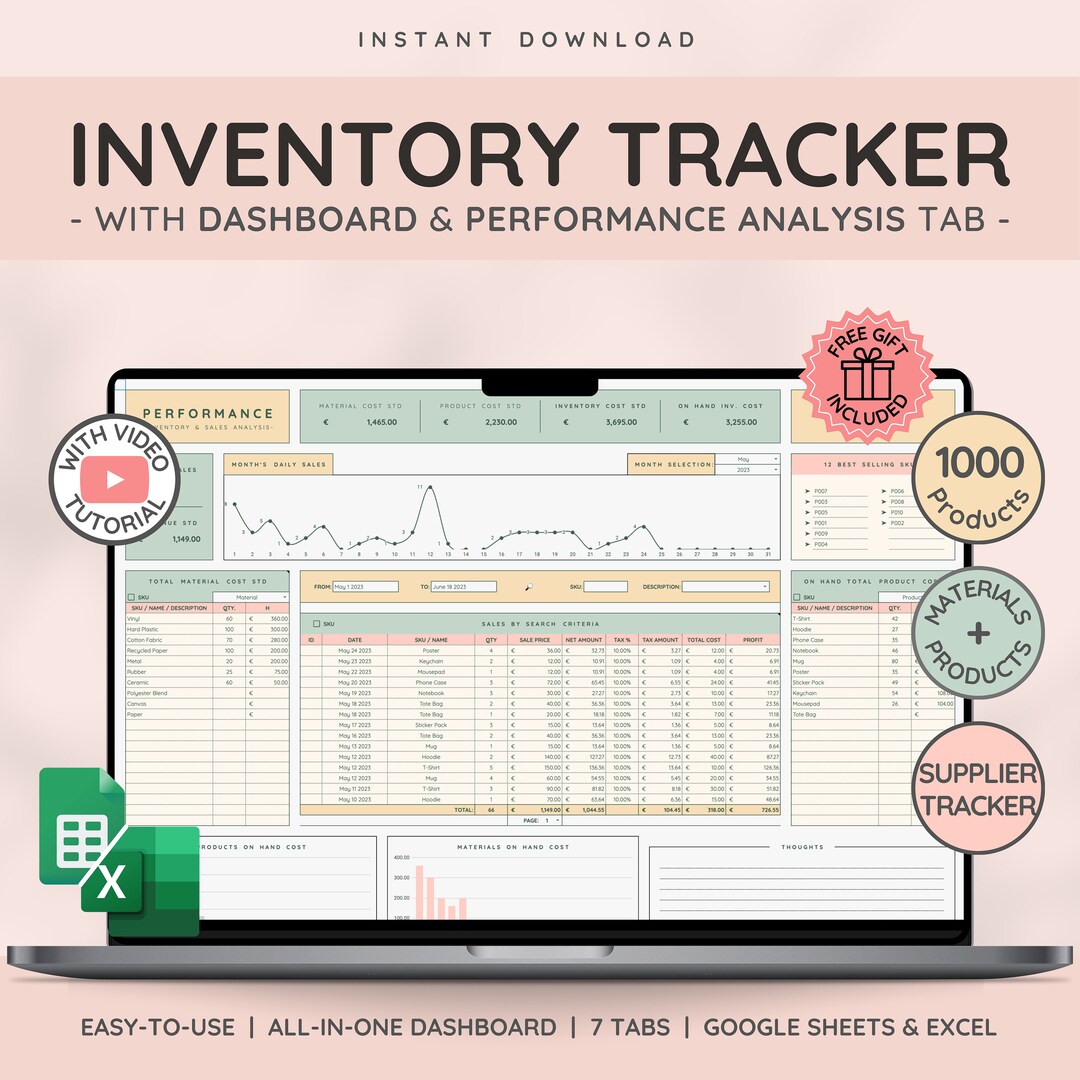 Inventory Tracker & Management for Small Business Product and Materials ...