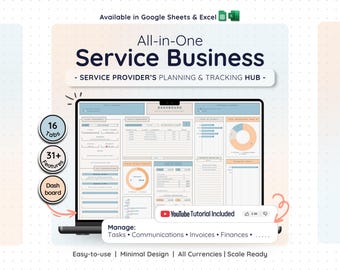 Client Management CRM Template Google Sheets Excel Small Business Tracker Invoice Task Bookkeeping Dashboard Financial Spreadsheet