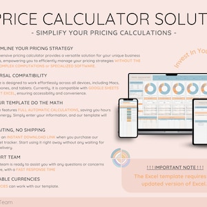 Streamlined pricing strategy for business success. Universal compatibility, instant calculations, and dedicated support make this the ultimate pricing calculator solution, designed to meet all your pricing management needs.