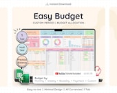 Budget Planner Google Sheets Template | Weekly, Biweekly, Monthly, Paycheck Budget | Expense Tracker Financial Spreadsheet